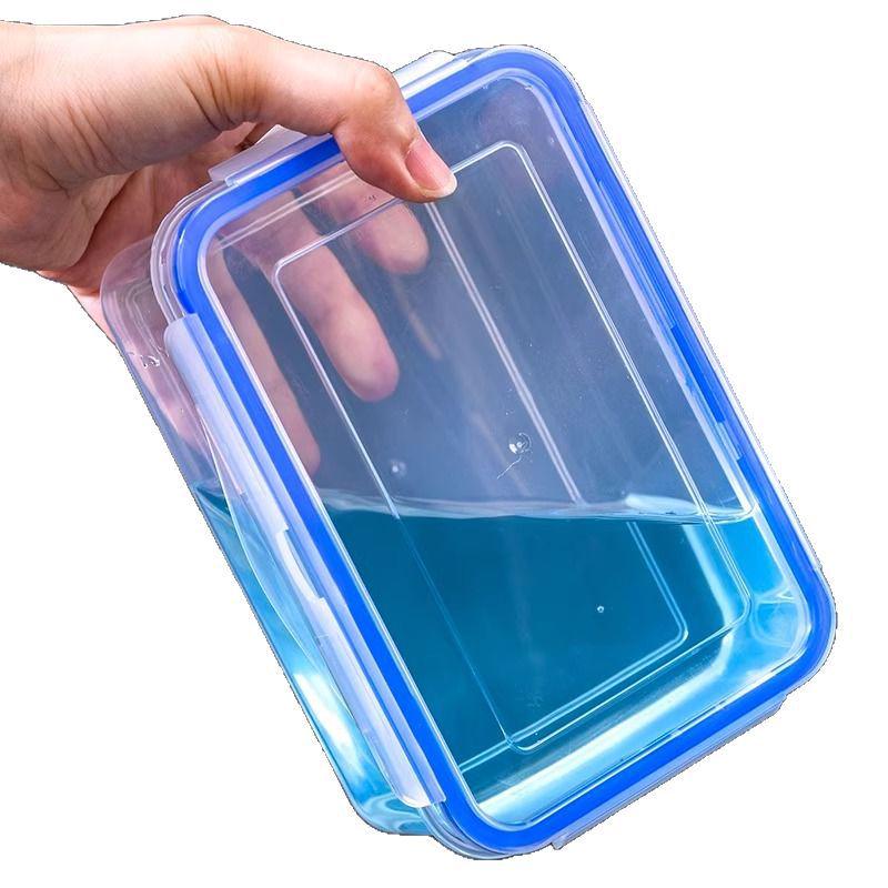 Heat-Resistant Rectangular Fresh-Keeping Lunch Box - Microwave Safe Food and Fruit Storage.