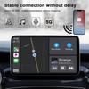 Беспроводной Carplay Bluetooth 5.0 Оригинальный автомобильный проводной к беспроводному углеродному волокну Carplay автомобильный адаптер Carplay углеродное волокно квадратный