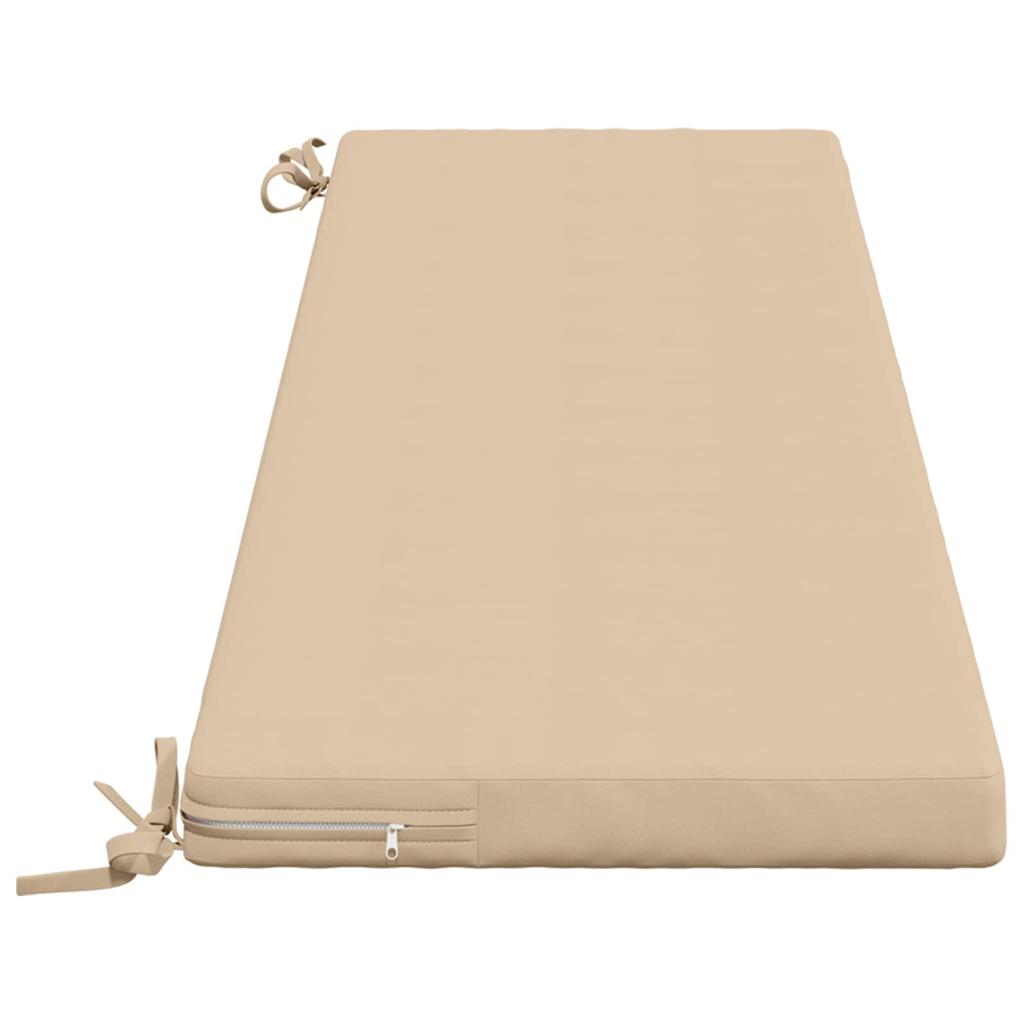 Bench Cushion SOEST 100percent Polyester Cream 140 x 40 x 5 cm