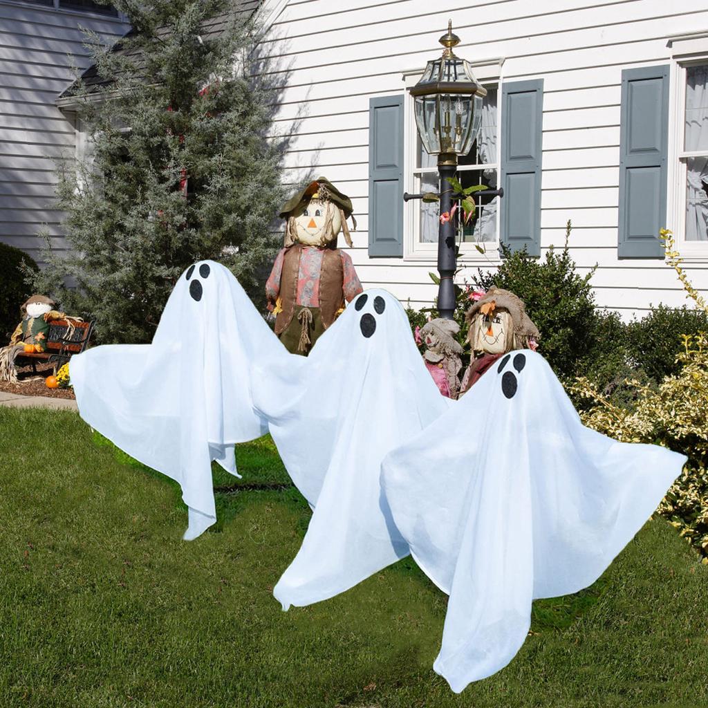 Светящиеся маркеры для тропы с призраками на Хэллоуин, набор из 3 предметов для декора двора с призраками на Хэллоуин