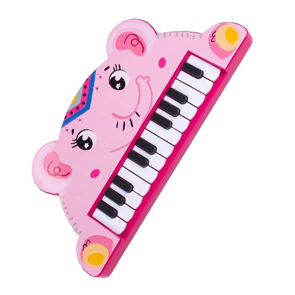 Piano Keyboard for Kids Cartoon 22 Keys Early Educational Animal Toddler Electronic Piano Toys Elephant Style
