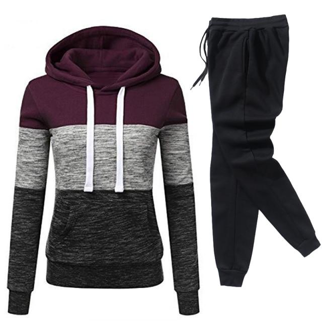 Winter Tracksuit Women 2 Piece Set Suit Female Hoodies and Pants Outfits 2021 Women's Clothing Autumn Warm Sweatshirts Outfits