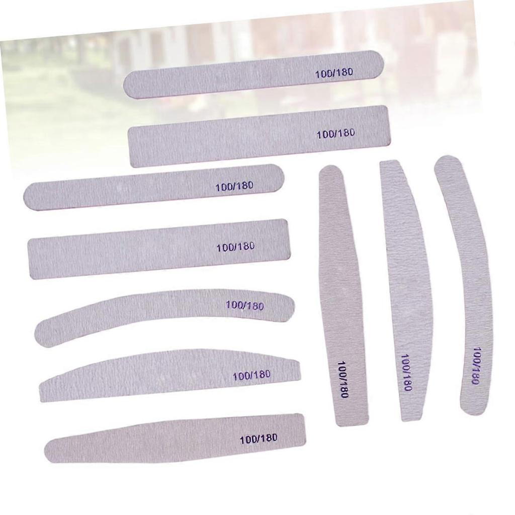 10pcs Nail Files and Buffers Set, MultiShape Professional Manicure Tools for Natural and Artificial Nails