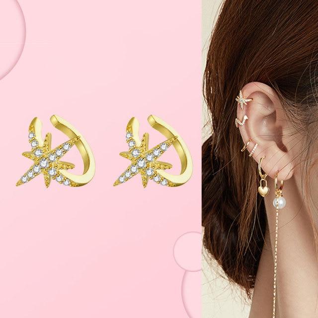 925 Sterling Silver Hoop Earrings For Women Heart Ear Hoops Real Silver 925 Jewelry Original Brand Jewelry