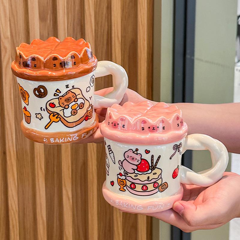 Give Girlfriends Birthday Gifts, Cute Cakes, Cat Water Cups, High-end Souvenirs, Ceramic Mugs, Practical Gift Boxes.