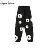 RogueWave American Style Printed Pants for Men Women 100%cotton Fashionable Sweatpants High Street Style Trousers