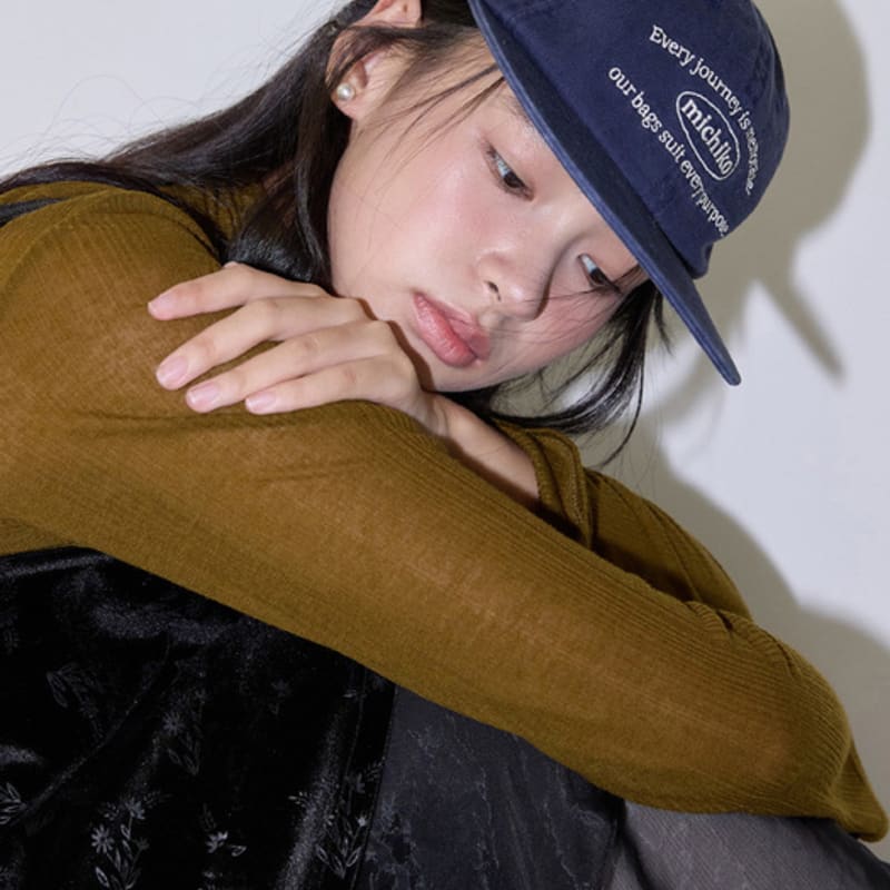 michikolondon WASHED COTTON CAMP CAP NAVY
