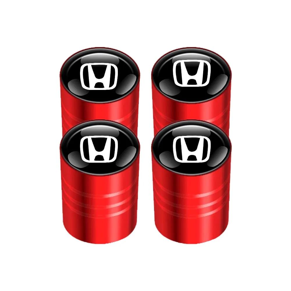 pcs Metal Car Wheel Tire Valve Caps Stem Case Covers For Honda Civic Accord Crider City XRV CRV HRV Inspire Fit Odyssey Envix