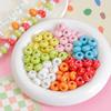10pcs 14mm Acrylic Color Large Hole Abacus Separated Beads DIY Handmade Mobile Phone Chain Hair Accessories Necklace Beaded Material