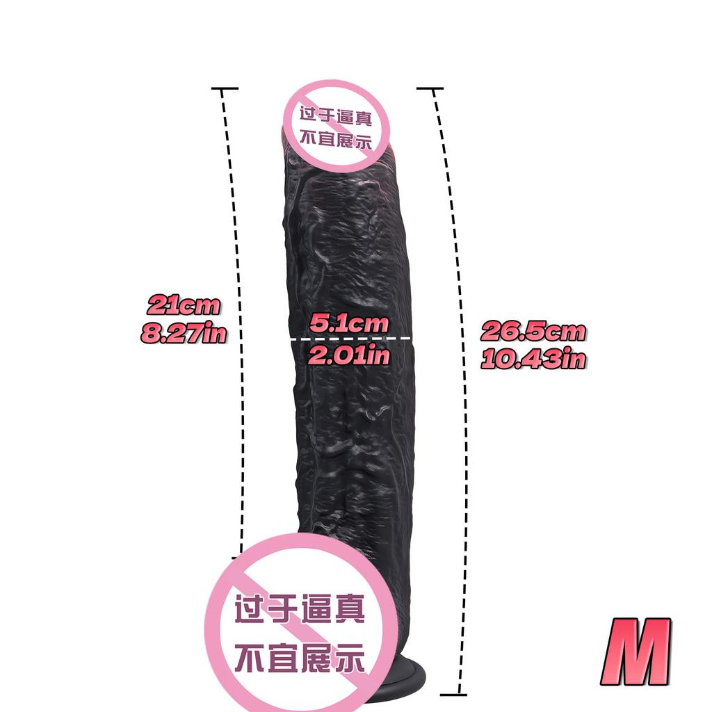Black Silicone Simulation Dildo Female Masturbator Manual Shaped Dildo Adult Sex Toy