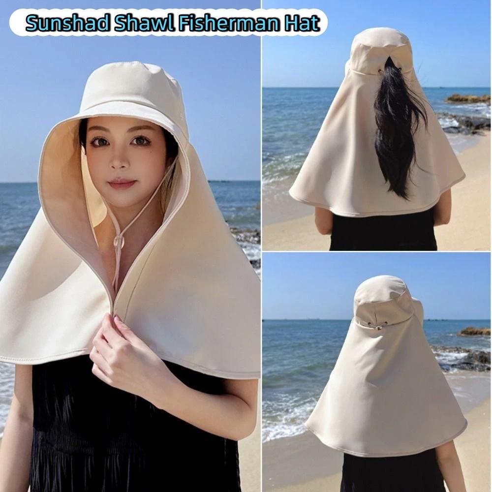 Sunscreen Shawl Fisherman Hat Full Face Sun Protection Neck Protection Cap Sunshade Sun Hat Spring