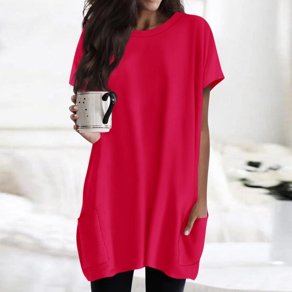 Женская футболка с круглым вырезом, короткими рукавами и карманным принтом, топы стандартной посадки