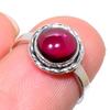 Кольцо из стерлингового серебра 925 пробы с натуральным гранатом, ручной работы, размер S.6 r3l88