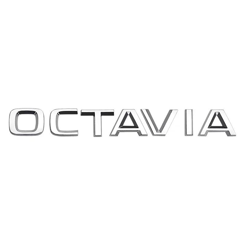 DAYB7 1pcs 3D ABS Octavia car Letter Rear trunk Decals Emblem badge sticker Decal Car styling For Skoda MK3 MK4 A5 A7 auto Accessories