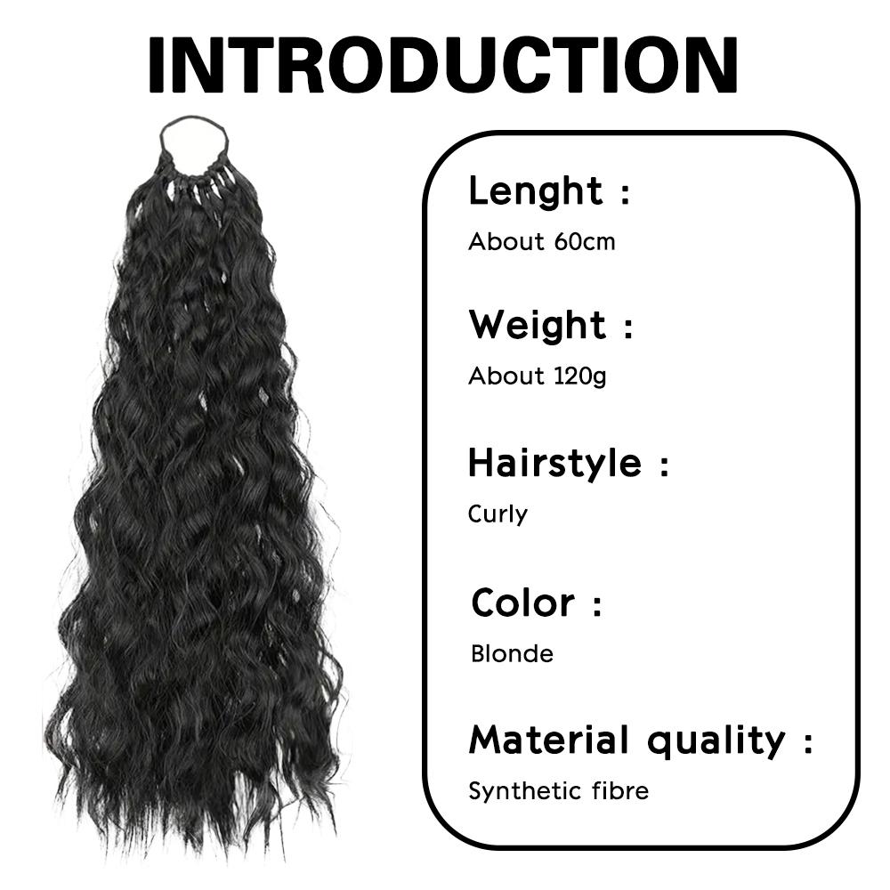 MISS WIG Синтетический длинный прямой вьющийся хвостик для наращивания волос резинка плетеный хвостик натуральный мягкий хвостик для женщин повседневная одежда