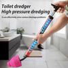 1/2Pcs Toilet Dredger Easy Operation Multi-Purpose Drainage Pipe Tool High Pressure Dredging Sturdy Design Toilet Drainer
