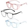 3pcs Anti Fog Safety Glasses with Side Guard and Wide Lens Cover - Anti Blue Light, Lightweight and Comfortable
