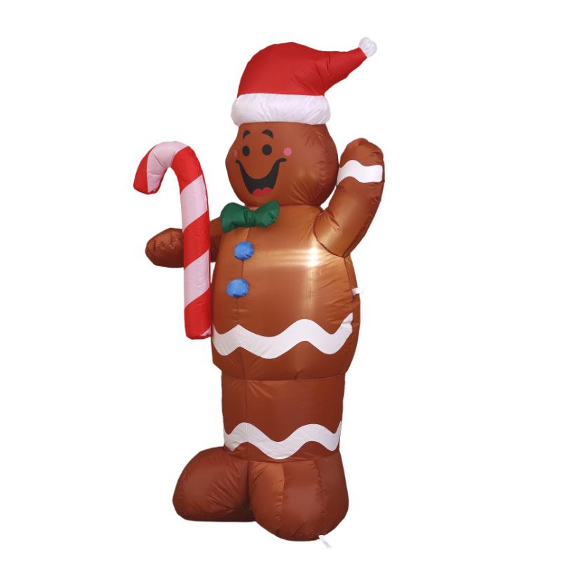1.5m Christmas Inflatable Gingerbread Man Yard Decoration Outdoor Party Decor