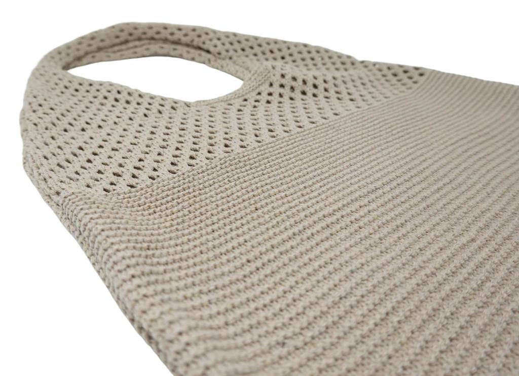 PETITCHOU Knit Bag, Shoulder Bag, Eco Bag, Tote Bag, Knitted with Crochet, Large Capacity, Stretchy, Lightweight, Suitable for Spring, Summer, Fall,