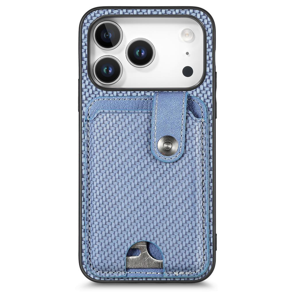 For iPhone 17 Pro Case Card Slots Kickstand Phone Back Cover with Card Tool