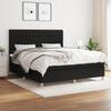 3142595 vidaXL Divan-lit Tapissier Avec Matelas Noir 180x200 Cm Tissu
