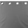 RIDEAU A OEILLETS 140 x 260 CM 100% OCCULTANT/MICROFIBRE UNIE OBSCURE ANTHRACITE