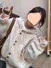 Women's Thick Knit Hooded Cardigan - Korean Style, Autumn/Winter, Loose Fit, Soft Outerwear Sweater