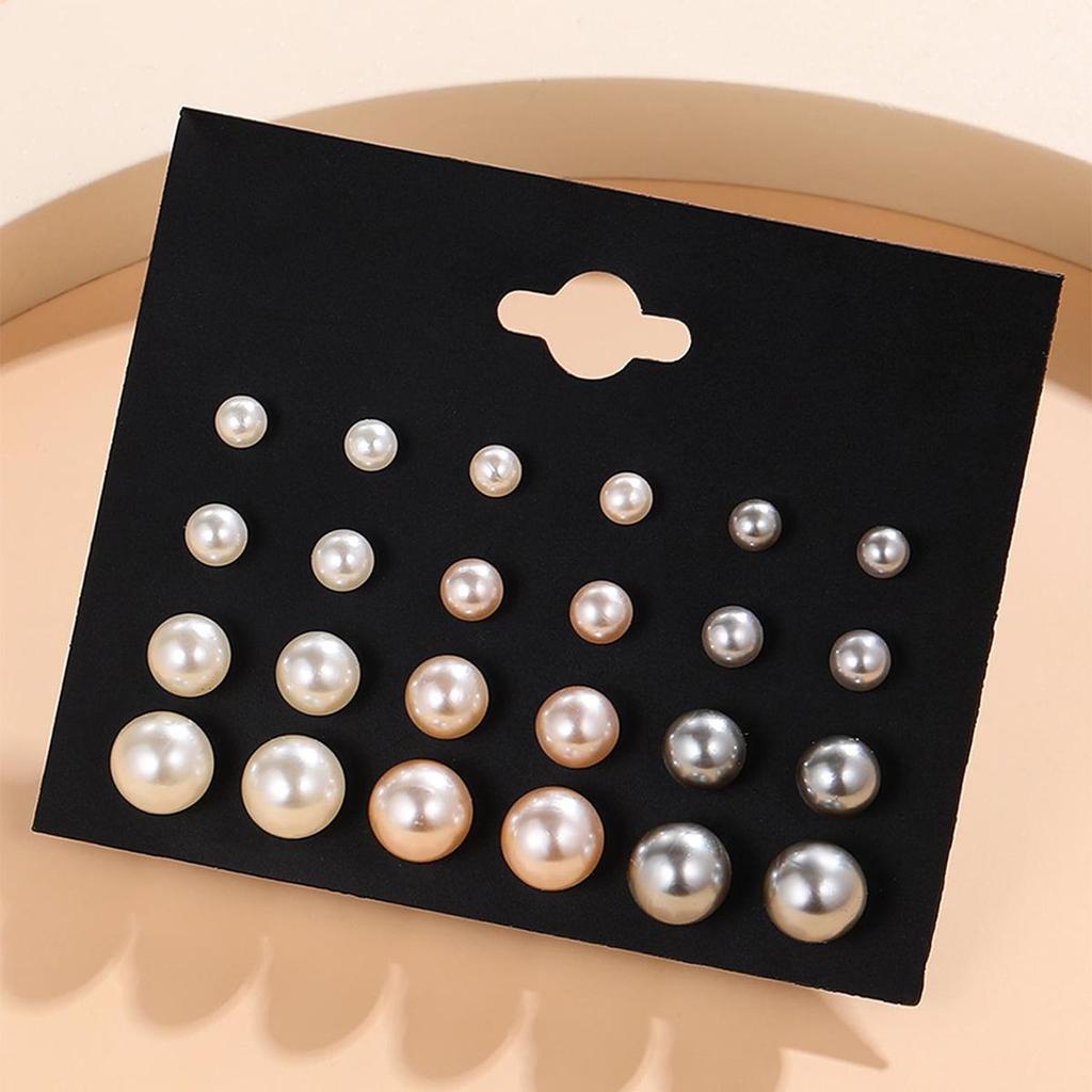 Креативный комплект модных сережек: Серьги с цветами, сердечками, бабочками, белыми камнями и жемчугом