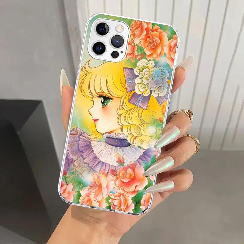 Аниме Конфетный Чехол для Телефона для Iphone 17 Air 16 15 Plus 14 13 Mini 12 11 Pro Max 16E 7 8 SE 2020 Мягкий Funda Печатный Корпус 17 Air 16 15