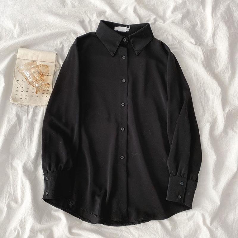 Шифоновая рубашка, женские классические ретро корейские офисные женские элегантные повседневные топы большого размера