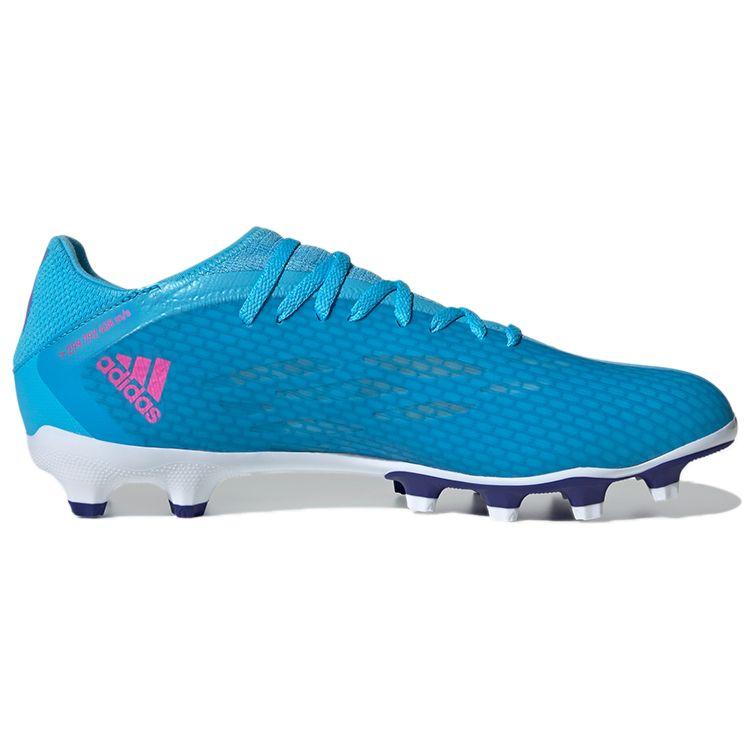 adidas X Speedflow .3 Круглый носок на шнуровке MG (Резиновые короткие шипы) Нескользящая Прочная Поддержка Футбольные Бутсы Мужские Футбольные Бутсы Синие Розовые GW7503