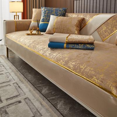1 шт. Чехол для дивана из бархата золотистого цвета премиум-класса с нескользящей подложкой - стильное решение для сидения в гостиной, полотенце для дивана