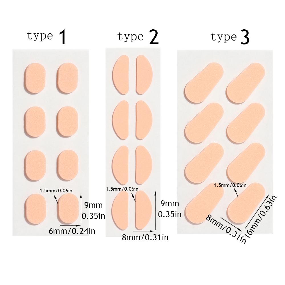 Мягкий пенопластовый держатель для очков, не оставляющий складок, носоупоры для очков, нескользящие носоупоры из ЭВА, самоклеящиеся