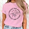 (Premium T-shirt)New Protect The Ocean Protect Our Future Graphic Print Shirt Tees Summer Women T-Shirt Short Sleeve Fashion Top
