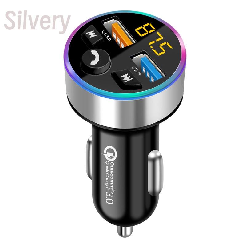 2-in-1 Car MP3 Bluetooth Charger with Super Fast Charging and Three Color Optional Car Cigarette Lighter QC3.0 Fast Charging