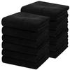 Банное полотенце, большое косметическое полотенце, коммерческое использование, микрофибра, 70 x 140 см, 960 момми, набор из 12 штук, черное, для салонов красоты, быстросохнущее, мгновенно впитывающее, большое полотенце