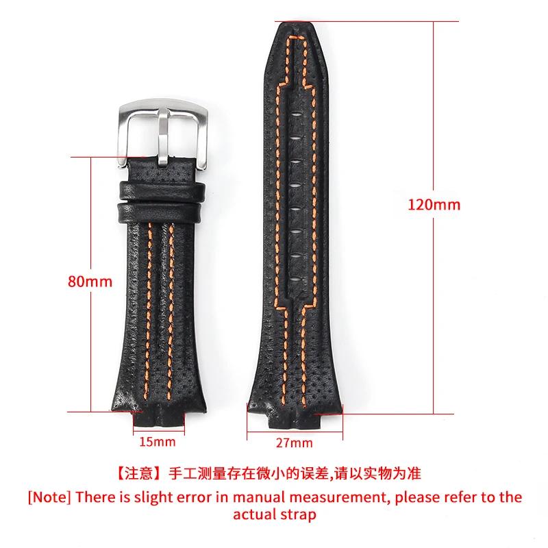 Ремешки для часов из натуральной кожи, совместимые с Seiko sportura SNL029P2 SNL021P1 SNA595P2 SNL017P1 Браслет 15X27MM