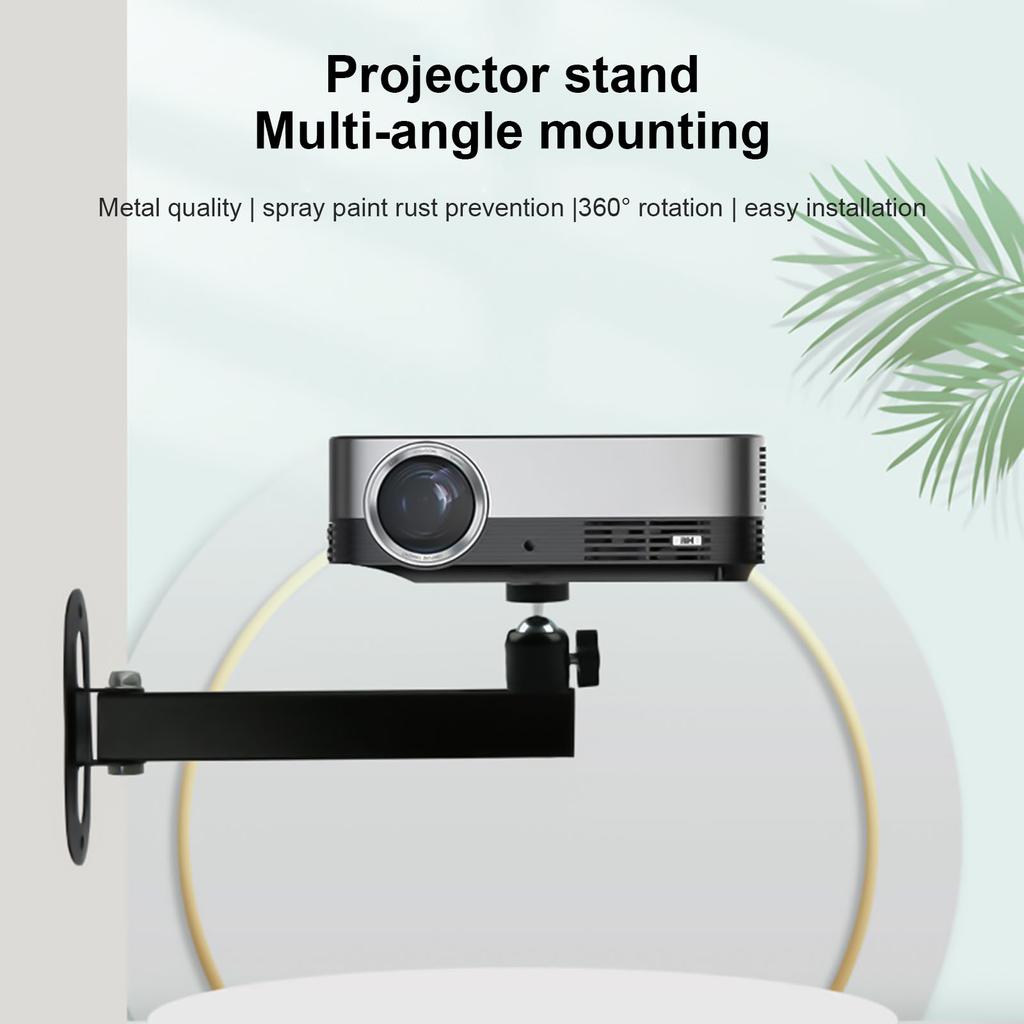 Adjustable Ceiling and Wall Projector Bracket Holder with Integrated Ball Joint for Easy Angle Setting