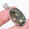 Natural Labradorite Gemstone 925 Sterling Silver Jewelry Pendant 1.77" C8k99