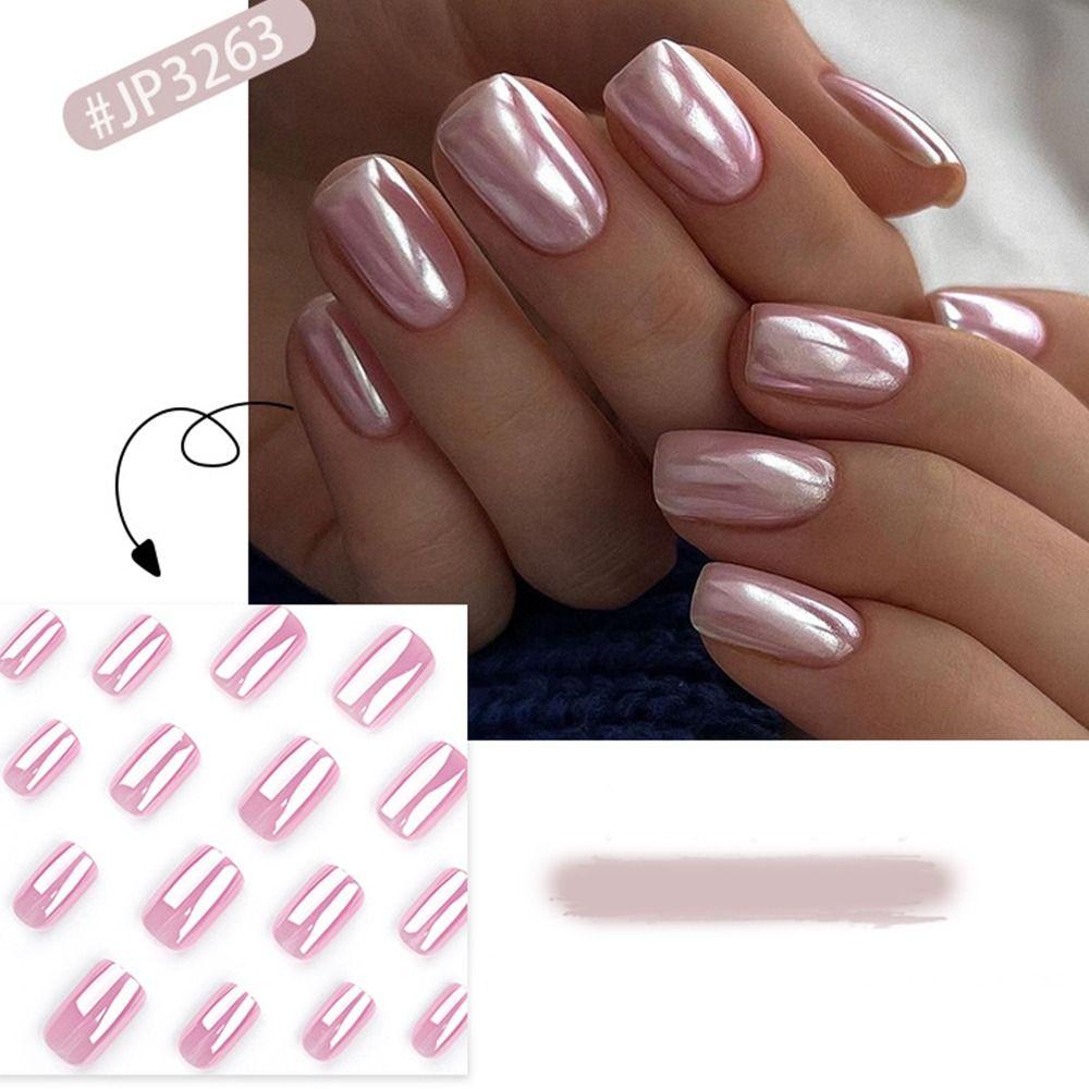 Длинные квадратные накладные ниалы Френч-пресс на ногтях Новые типсы для женщин и девочек