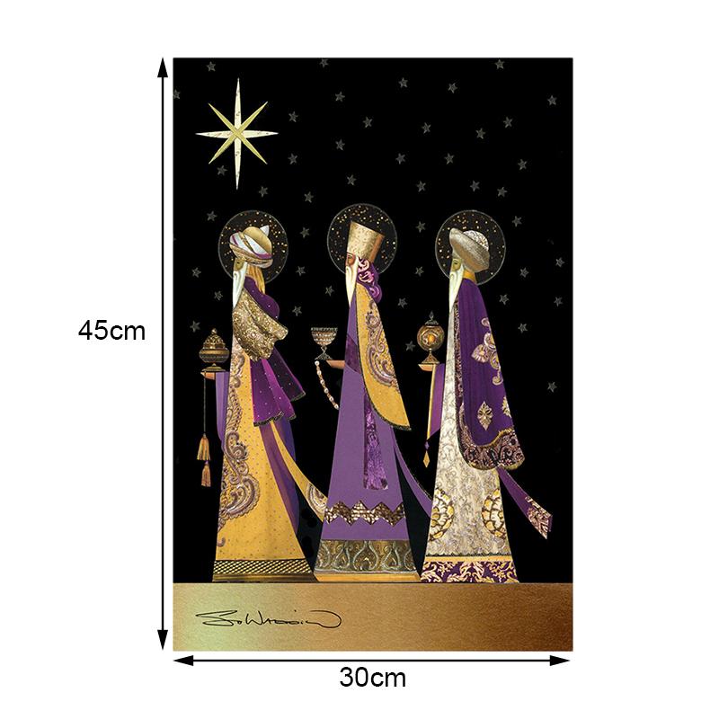 Новые Три Короля Золотая Звезда Мудрецы Рождественский Дом Сад Флаг Двор Баннер