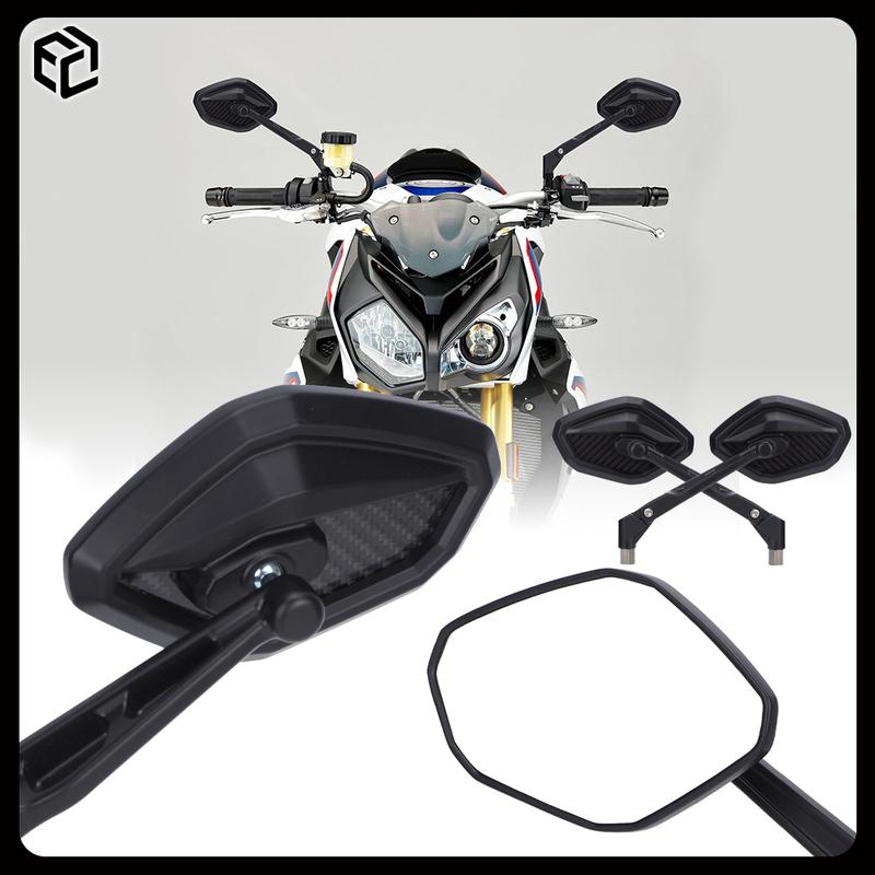 Мотоциклетные зеркала заднего вида из углеродного волокна для BMW S1000RR / S1000R / R1200R / F900R / F800R Боковые зеркала Аксессуары для мотоциклов