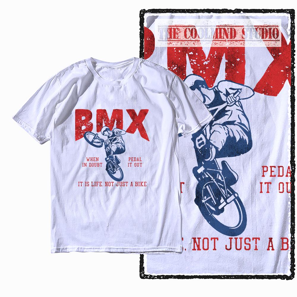 Coolmind Z1110 100% Хлопок Эксклюзивная Графика Печатная BMX Мужская Футболка Хлопковая мужская футболка футболка с круглым вырезом для мужчин футболка