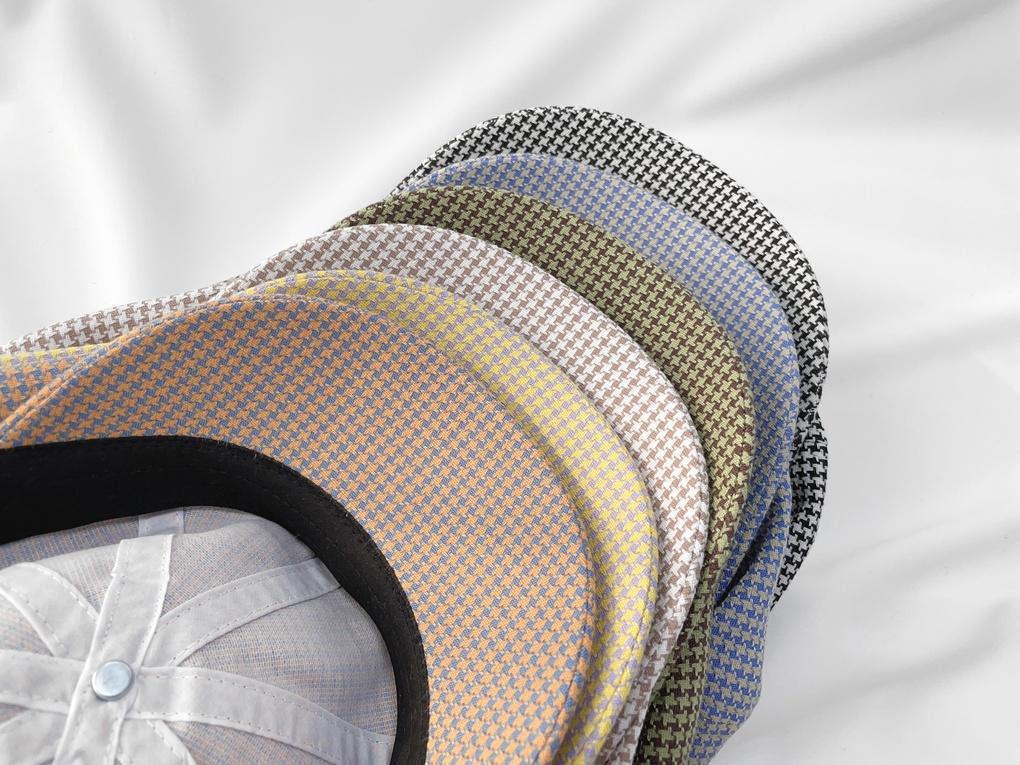 Women's Unisex Houndstooth Check Boy Cap Ball Cap Basic