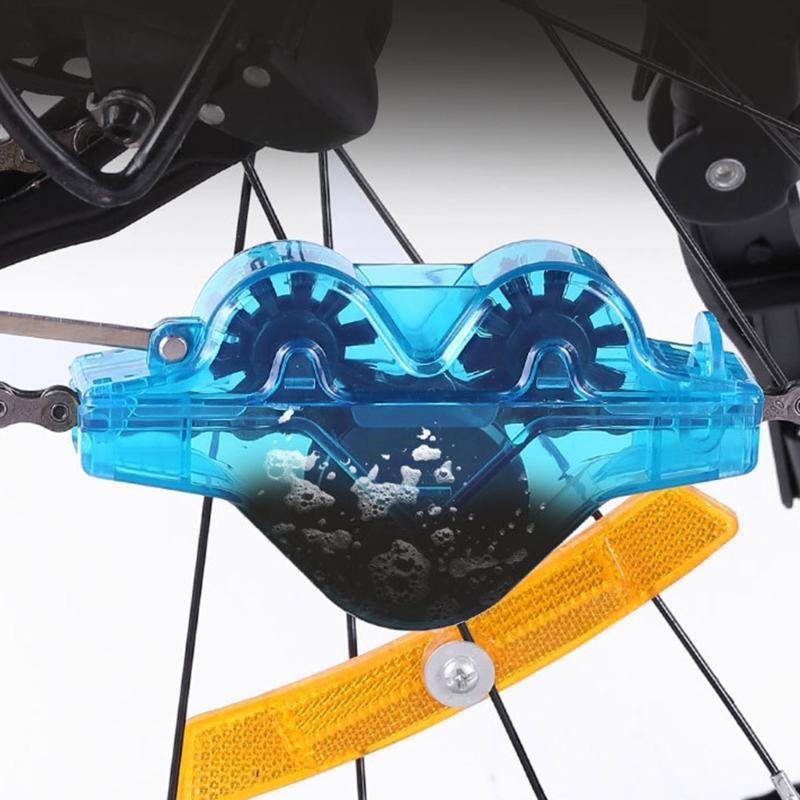 Versatiles Chain Cleaning Device Bike Motorcycles Cleaning Tool Scrubber Brushes for Regular Bike Maintenances