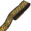 7,6 ярда Черно-золотая жаккардовая лента Бело-золотая этническая лента Тканевая лента для домашнего декора штор