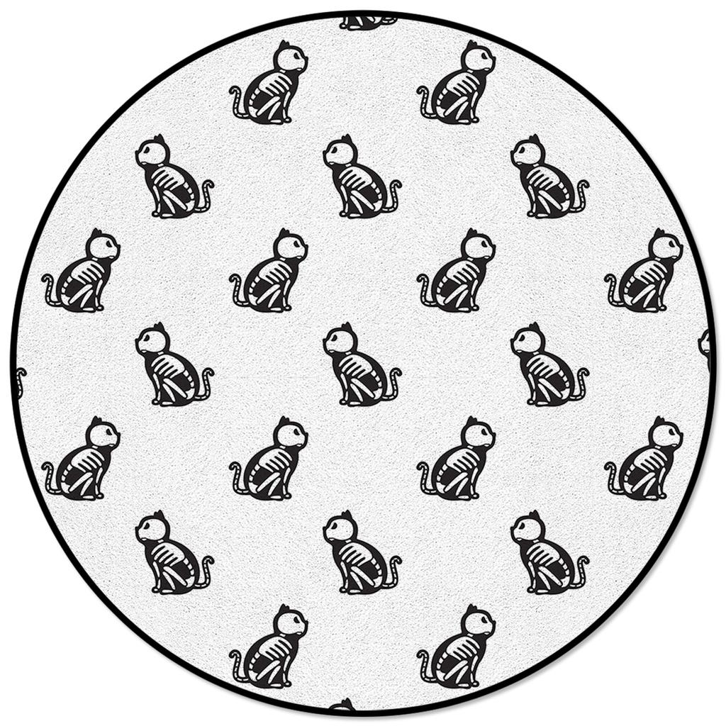 Черный Ведьма Череп Луна Гадание Печати Круглый Ковер Гостиная Спальня Нескользящий Напольный Коврик Современный Домашний Декор Круглый Ковер