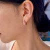 Монограмма Серьги Carol Mger0404 Позолота 14K (Розовое золото + Розовый кубический цирконий)