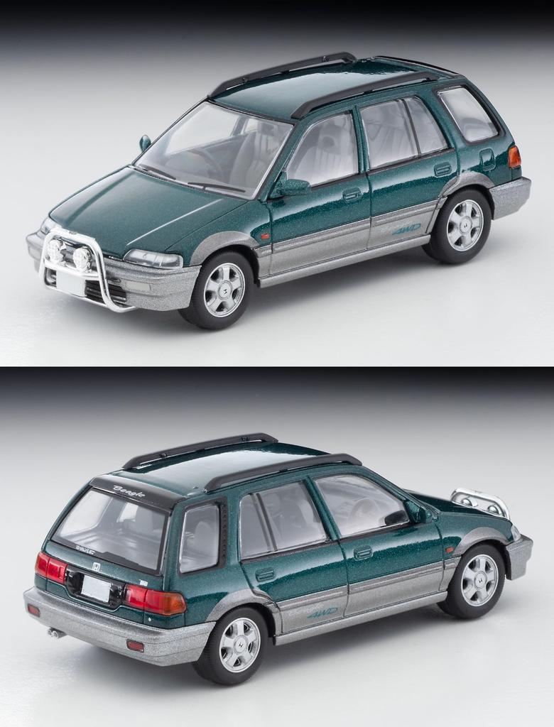Tomytec Tomica Limited Vintage Neo Honda Civic Shuttle Beagle 1994 Model LV-N293b Green/Gray (Assembled)