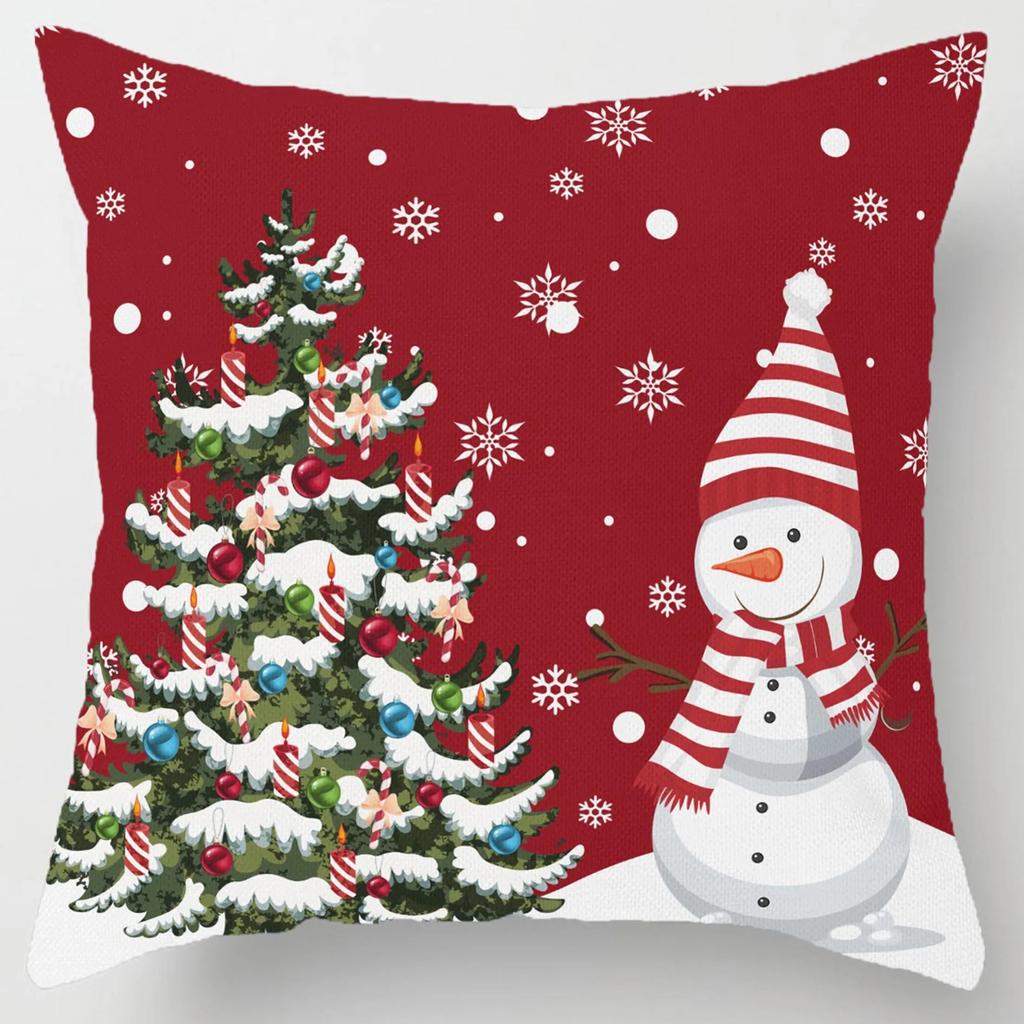 Christmas Themed Pillowcases Car Accessories Office Santa Claus Living Room Sofa Home Pillowcases